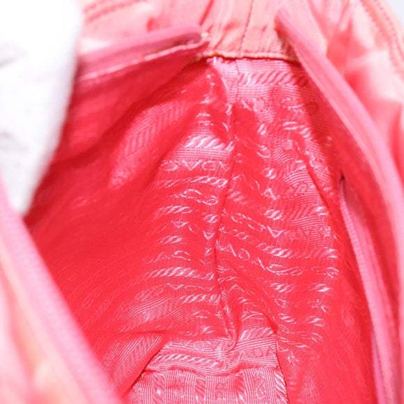 PRADA Hand Bag Nylon Pink Auth ep10674