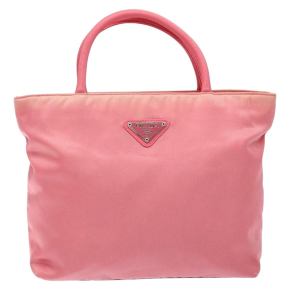 PRADA Hand Bag Nylon Pink Auth ep10674