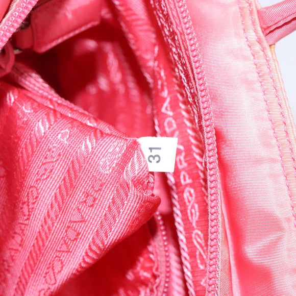 PRADA Hand Bag Nylon Pink Auth ep10674