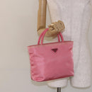 PRADA Hand Bag Nylon Pink Auth ep10674-23