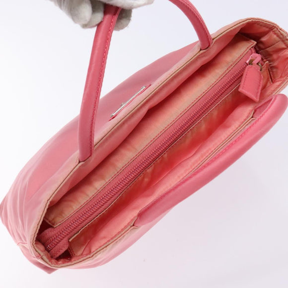 PRADA Hand Bag Nylon Pink Auth ep10674