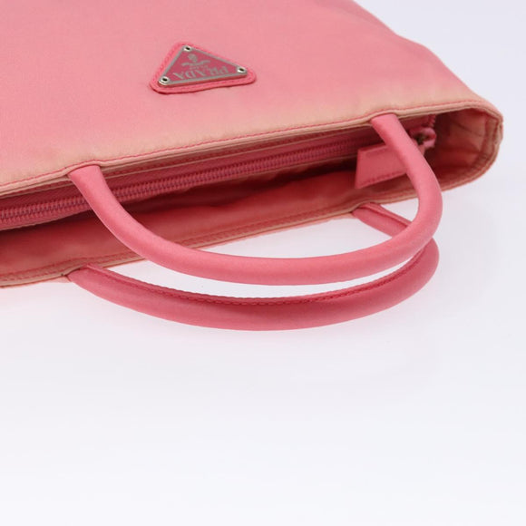 PRADA Hand Bag Nylon Pink Auth ep10674