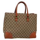 GUCCI GG Canvas Hand Bag Beige 120897 Auth ep10675-1