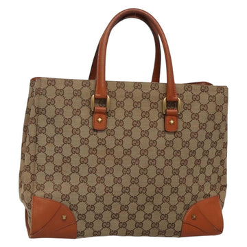 GUCCI GG Canvas Hand Bag Beige 120897 Auth ep10675