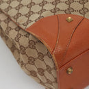 GUCCI GG Canvas Hand Bag Beige 120897 Auth ep10675-9