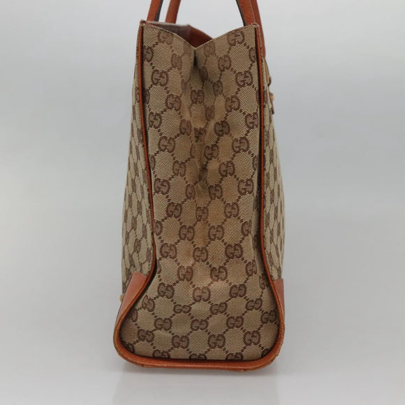GUCCI GG Canvas Hand Bag Beige 120897 Auth ep10675