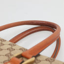 GUCCI GG Canvas Hand Bag Beige 120897 Auth ep10675-8