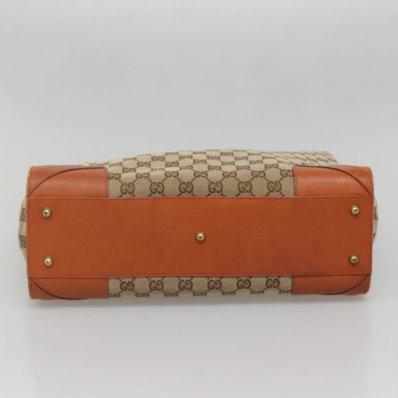 GUCCI GG Canvas Hand Bag Beige 120897 Auth ep10675