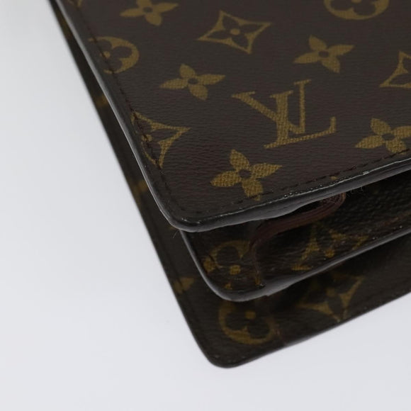 LOUIS VUITTON Monogram Serviette Fermoir Business Bag M53305 LV Auth ep10677