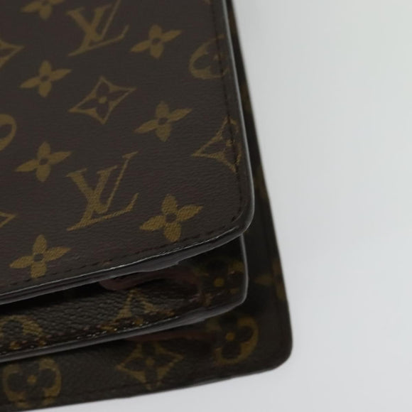LOUIS VUITTON Monogram Serviette Fermoir Business Bag M53305 LV Auth ep10677