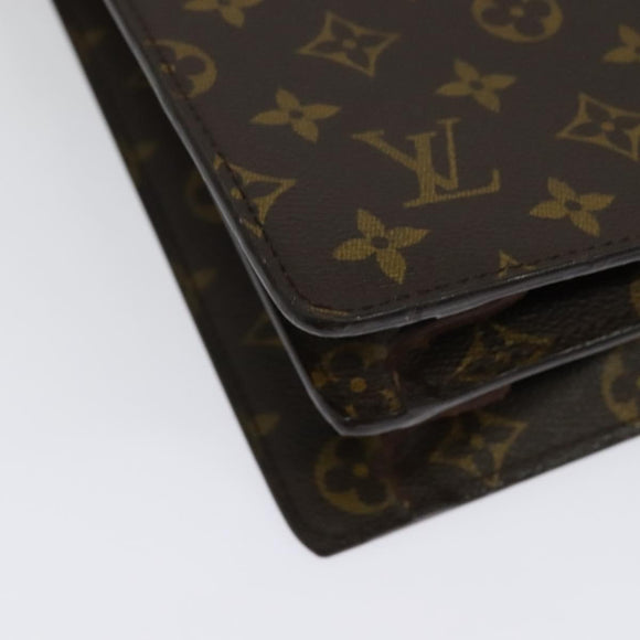 LOUIS VUITTON Monogram Serviette Fermoir Business Bag M53305 LV Auth ep10677