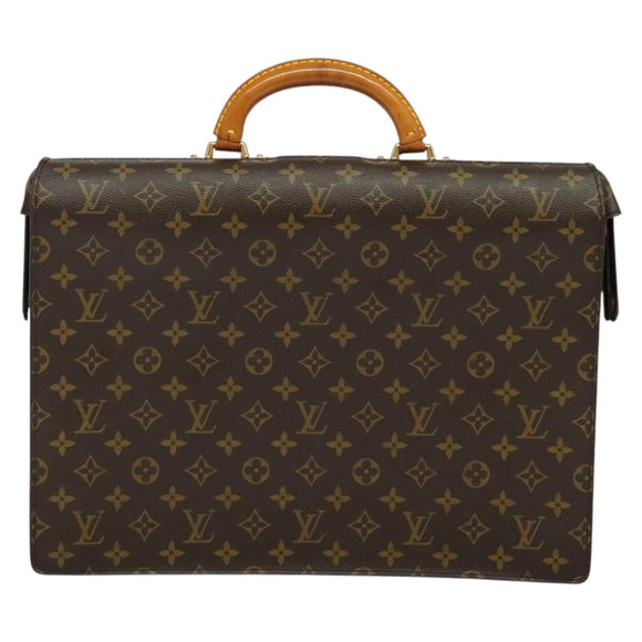 LOUIS VUITTON Monogram Serviette Fermoir Business Bag M53305 LV Auth ep10677