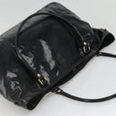 GUCCI Tote Bag Patent leather Black Gold 197953 Auth ep10681-6