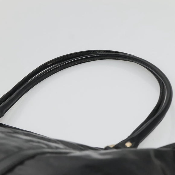 GUCCI Tote Bag Patent leather Black Gold 197953 Auth ep10681