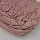 Miu Miu Matelasse Hand Bag Leather Purple Gold Auth ep10682-12