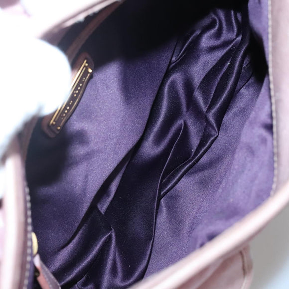 Miu Miu Matelasse Hand Bag Leather Purple Gold Auth ep10682