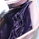 Miu Miu Matelasse Hand Bag Leather Purple Gold Auth ep10682-19