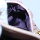 Miu Miu Matelasse Hand Bag Leather Purple Gold Auth ep10682-22