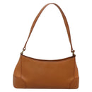 BURBERRY Shoulder Bag Leather Brown Gold Auth ep10687-1