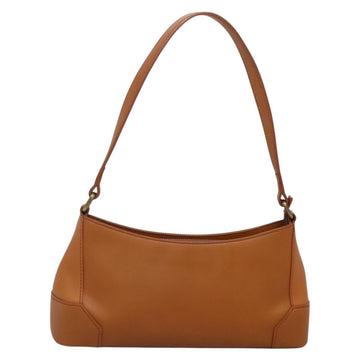 BURBERRY Shoulder Bag Leather Brown Gold Auth ep10687
