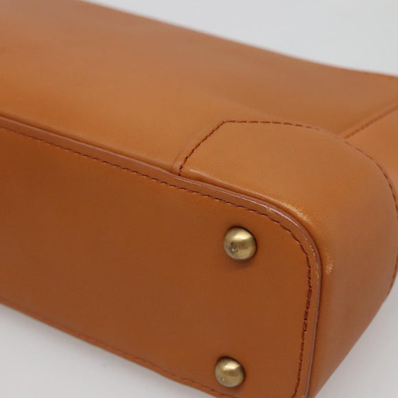 BURBERRY Shoulder Bag Leather Brown Gold Auth ep10687