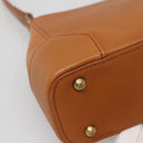 BURBERRY Shoulder Bag Leather Brown Gold Auth ep10687-14