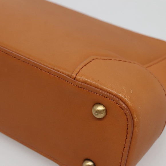 BURBERRY Shoulder Bag Leather Brown Gold Auth ep10687