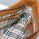 BURBERRY Shoulder Bag Leather Brown Gold Auth ep10687-19
