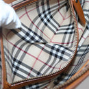 BURBERRY Shoulder Bag Leather Brown Gold Auth ep10687-20
