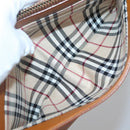 BURBERRY Shoulder Bag Leather Brown Gold Auth ep10687-21