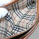 BURBERRY Shoulder Bag Leather Brown Gold Auth ep10687-22