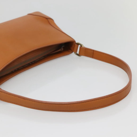 BURBERRY Shoulder Bag Leather Brown Gold Auth ep10687