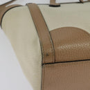 GUCCI Mini Swing Hand Bag Canvas 2way White Gold Auth ep10692-18