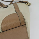 GUCCI Mini Swing Hand Bag Canvas 2way White Gold Auth ep10692-10