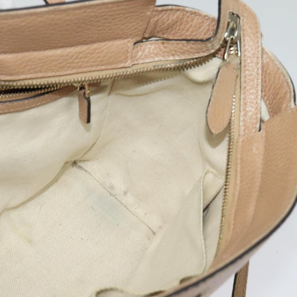 GUCCI Mini Swing Hand Bag Canvas 2way White Gold Auth ep10692