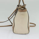 GUCCI Mini Swing Hand Bag Canvas 2way White Gold Auth ep10692-4
