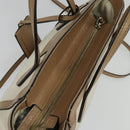 GUCCI Mini Swing Hand Bag Canvas 2way White Gold Auth ep10692-6