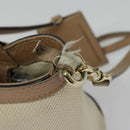 GUCCI Mini Swing Hand Bag Canvas 2way White Gold Auth ep10692-7