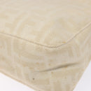 FENDI Zucca Canvas Mamma Baguette Shoulder Bag Beige Silver Auth ep10694-15