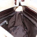 FENDI Zucca Canvas Mamma Baguette Shoulder Bag Beige Silver Auth ep10694-20