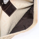 FENDI Zucca Canvas Mamma Baguette Shoulder Bag Beige Silver Auth ep10694-23