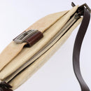 FENDI Zucca Canvas Mamma Baguette Shoulder Bag Beige Silver Auth ep10694-6