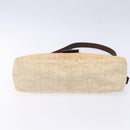 FENDI Zucca Canvas Mamma Baguette Shoulder Bag Beige Silver Auth ep10694-5