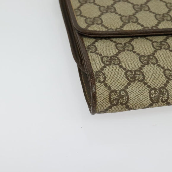 GUCCI GG Supreme Shoulder Bag PVC Beige Gold 904 02 050 Auth ep10698