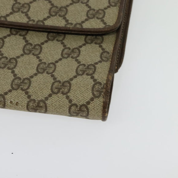 GUCCI GG Supreme Shoulder Bag PVC Beige Gold 904 02 050 Auth ep10698