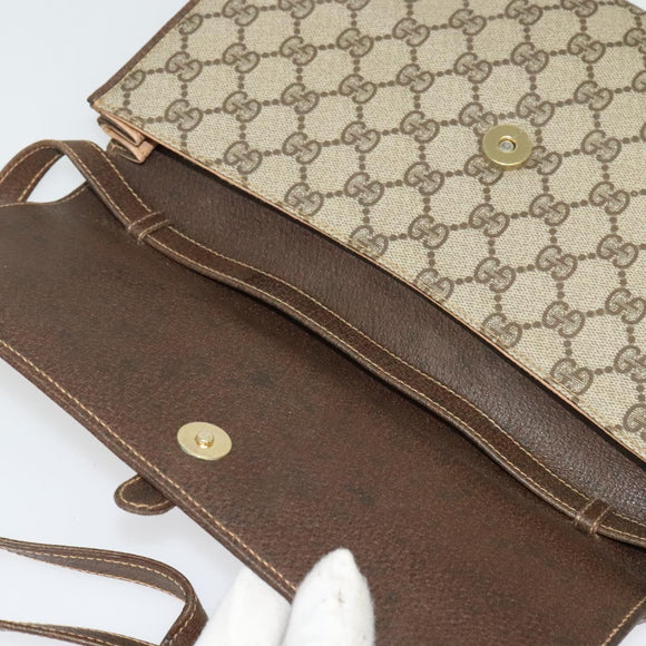 GUCCI GG Supreme Shoulder Bag PVC Beige Gold 904 02 050 Auth ep10698