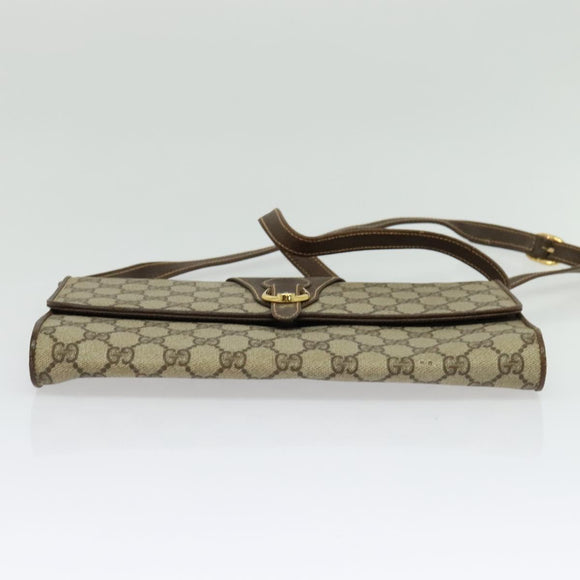 GUCCI GG Supreme Shoulder Bag PVC Beige Gold 904 02 050 Auth ep10698