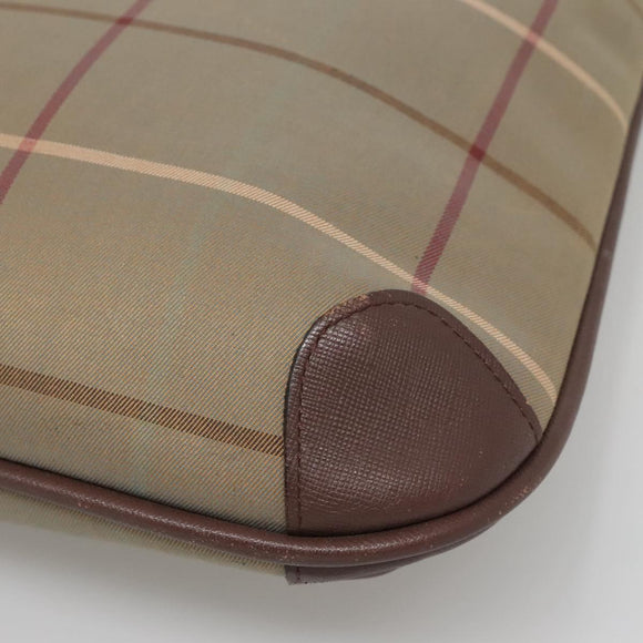 Burberrys Nova Check Tote Bag Canvas Beige Gold Auth ep10702