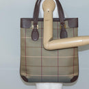 Burberrys Nova Check Tote Bag Canvas Beige Gold Auth ep10702-20