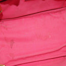 PRADA Canapa PM Hand Bag Canvas 2way Pink Gold Auth ep10705-11